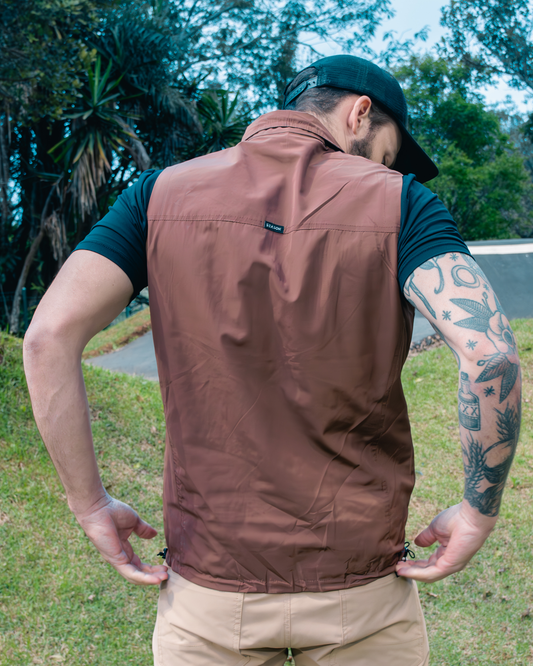 Colete Windbreaker Season - Dark Brown