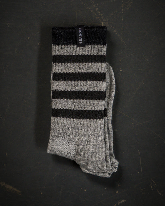 Meia Striped - Grey