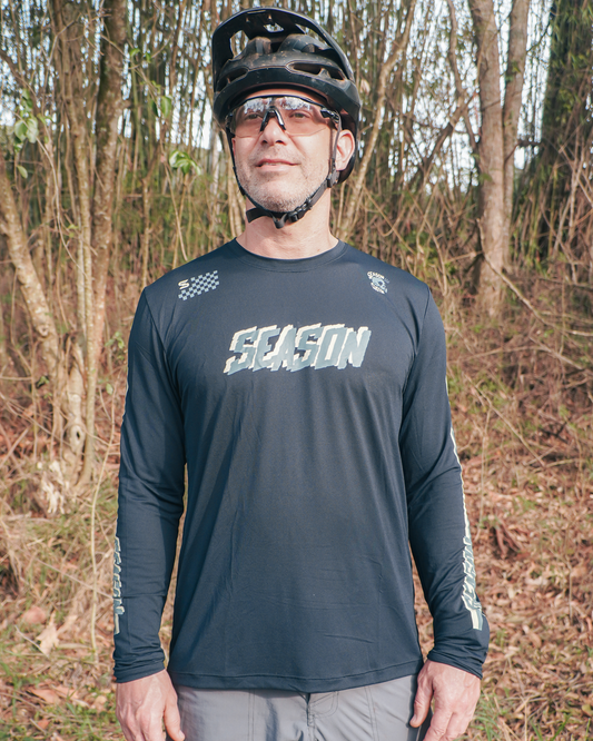 Camisa Trail - Retro Black - Manga Longa