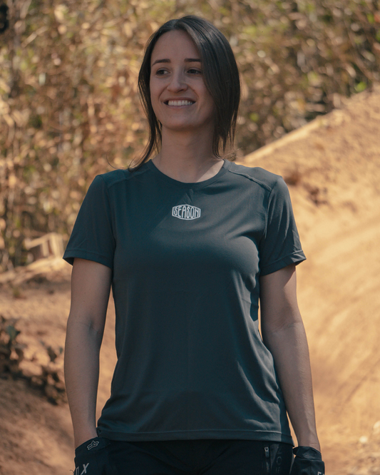 Camisa Custom - Manga Curta - Feminina - Grey