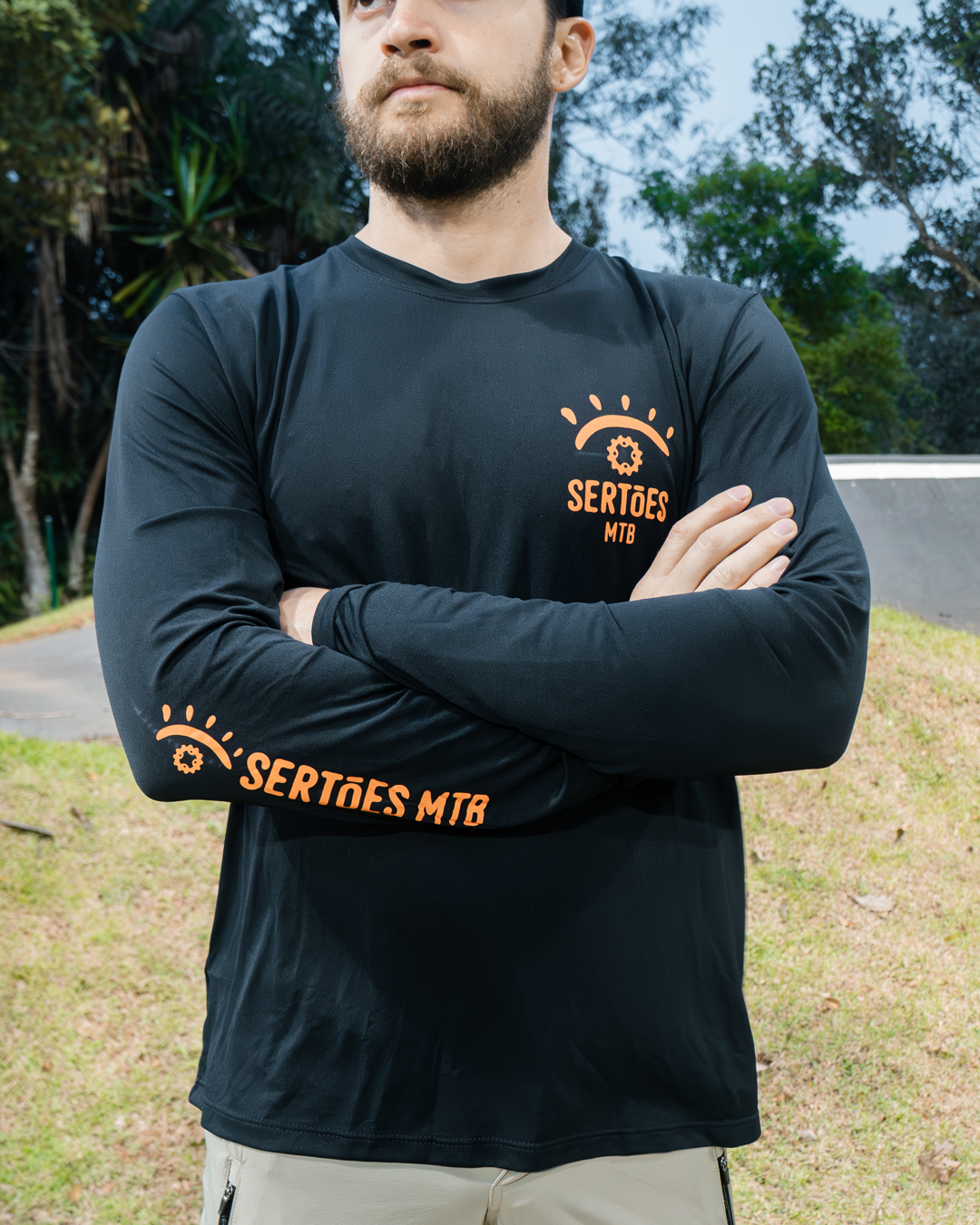 Camisa Trail - Season x Sertões - Black - Manga Longa
