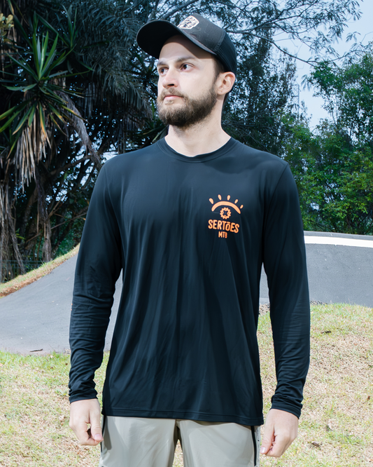 Camisa Trail - Season x Sertões - Black - Manga Longa