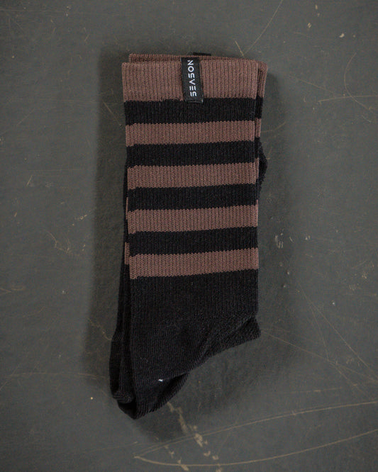 Meia Striped - Brown