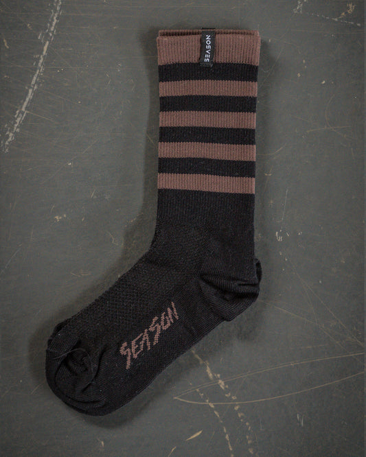 Meia Striped - Brown